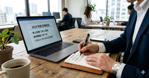 目標設定を行いながら学習を進めるAIスクールの受講生