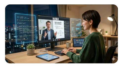 Aidemy Premiumのオンラインマンツーマンレッスンを受ける受講生
