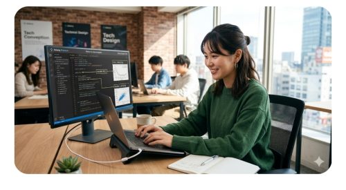 AIプログラミングスクールでPythonを学習する20代未経験の受講生