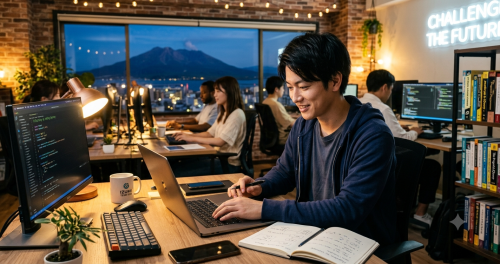 未経験からプログラミングを学び、IT業界へ挑戦するイメージ